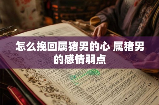 怎么挽回属猪男的心 属猪男的感情弱点