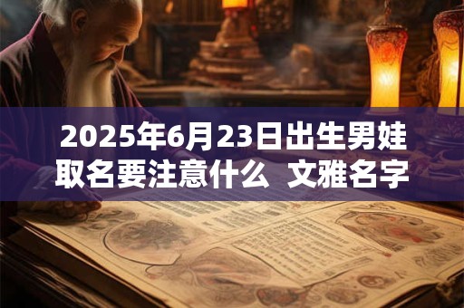 2025年6月23日出生男娃取名要注意什么  文雅名字解析