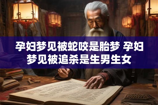 孕妇梦见被蛇咬是胎梦 孕妇梦见被追杀是生男生女