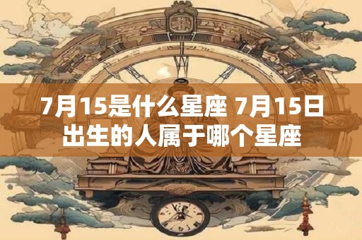 7月15是什么星座 7月15日出生的人属于哪个星座