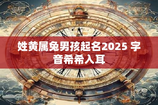 姓黄属兔男孩起名2025 字音希希入耳