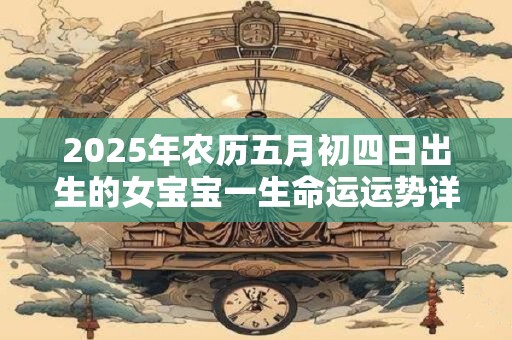 2026年农历五月初四日出生的女宝宝一生命运运势详解