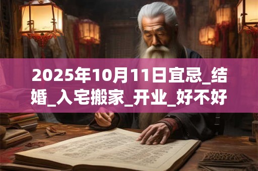 2025年10月11日宜忌_结婚_入宅搬家_开业_好不好? 2025年10月11日宜忌_结婚_入宅搬家_开业_好不好?