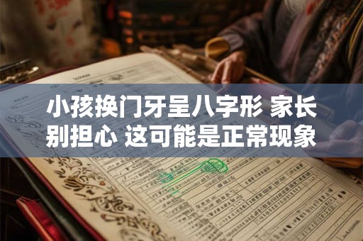 小孩换门牙呈八字形 家长别担心 这可能是正常现象