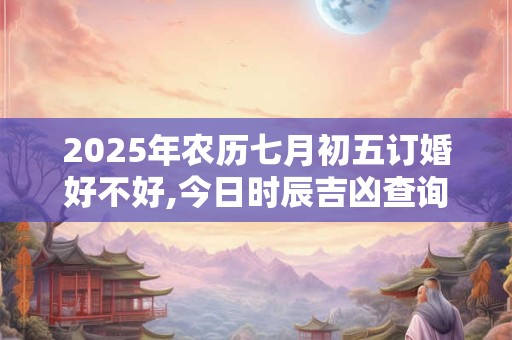 详细阅读:2025年农历七月初五订婚好不好,今日时辰吉凶查询 2025年农历七月初五订婚好不好,今日时辰吉凶查询