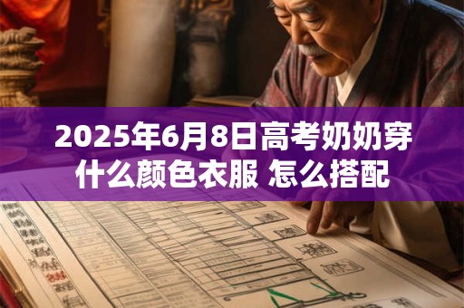 2025年6月8日高考奶奶穿什么颜色衣服 怎么搭配