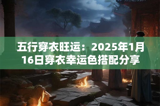 五行穿衣旺运：2025年1月16日穿衣幸运色搭配分享