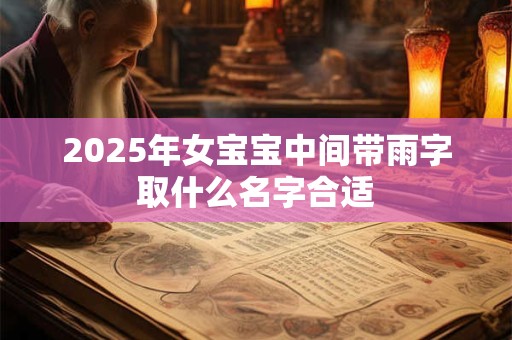 2025年女宝宝中间带雨字取什么名字合适
