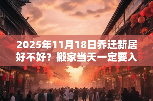 2025年11月18日乔迁新居好不好？搬家当天一定要入住吗？