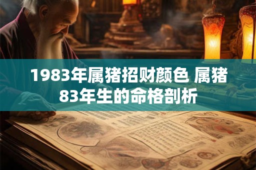 1983年属猪招财颜色 属猪83年生的命格剖析