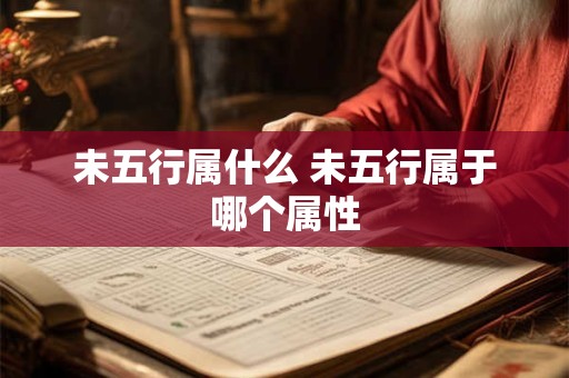 未五行属什么 未五行属于哪个属性