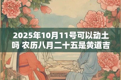 2025年10月11号可以动土吗 农历八月二十五是黄道吉日吗