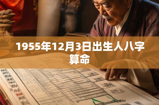 1955年12月3日出生人八字算命