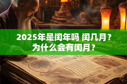 2025年是闰年吗 闰几月？为什么会有闰月？