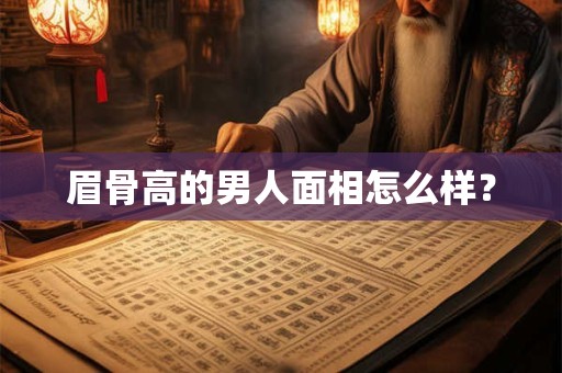 眉骨高的男人面相怎么样？