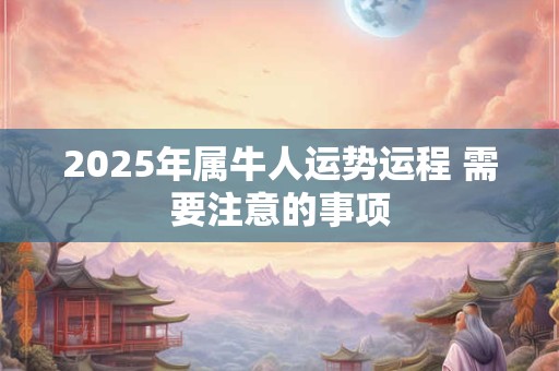 2025年属牛人运势运程 需要注意的事项