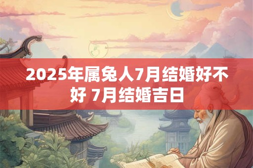 2025年属兔人7月结婚好不好 7月结婚吉日