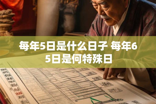 每年5日是什么日子 每年65日是何特殊日