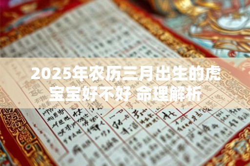 2025年农历三月出生的虎宝宝好不好 命理解析