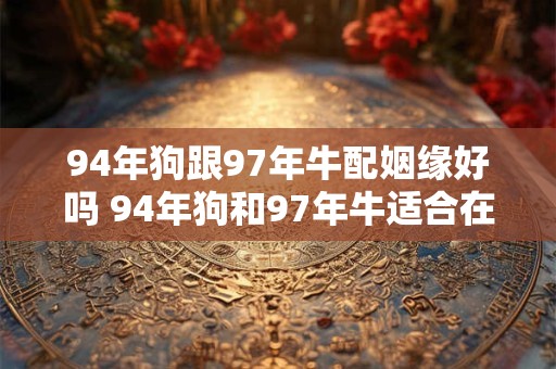 94年狗跟97年牛配姻缘好吗 94年狗和97年牛适合在一起吗