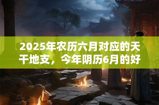 2025年农历六月对应的天干地支，今年阴历6月的好日子查询