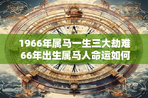 1966年属马一生三大劫难 66年出生属马人命运如何