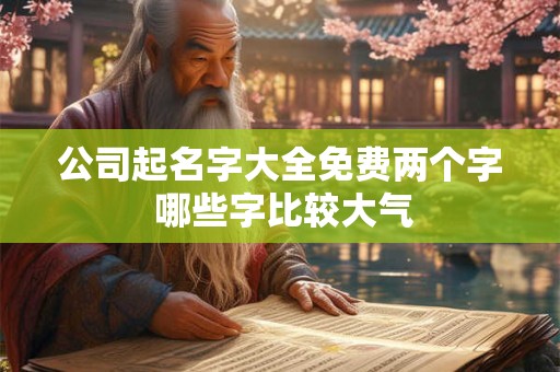 公司起名字大全免费两个字 哪些字比较大气
