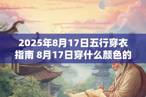 2025年8月17日五行穿衣指南 8月17日穿什么颜色的衣服 2025年8月17日五行穿衣指南 8月17日穿什么颜色的衣服