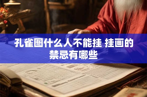 孔雀图什么人不能挂 挂画的禁忌有哪些