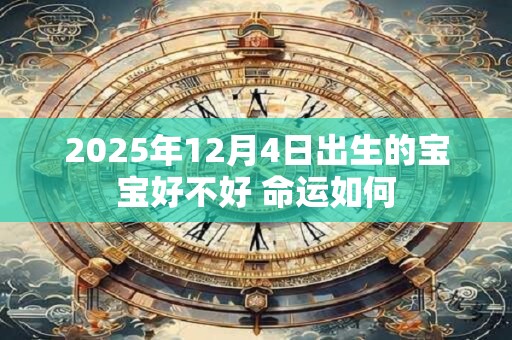 2026年12月4日出生的宝宝好不好 命运如何