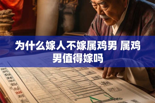 为什么嫁人不嫁属鸡男 属鸡男值得嫁吗