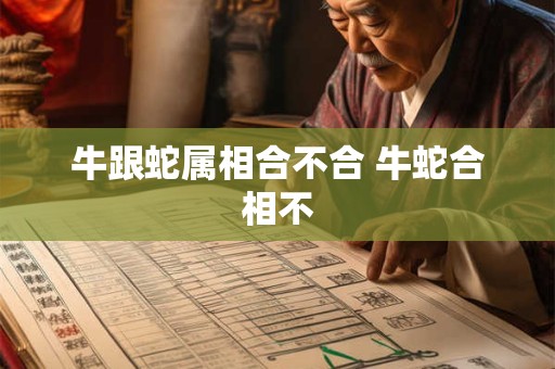 牛跟蛇属相合不合 牛蛇合相不
