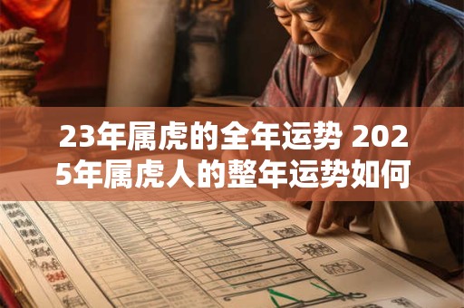 23年属虎的全年运势 2025年属虎人的整年运势如何