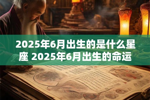 2025年6月出生的是什么星座 2025年6月出生的命运怎么样