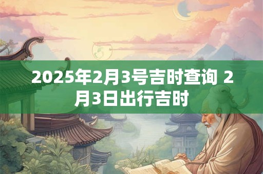 2025年2月3号吉时查询 2月3日出行吉时 2025年2月3号吉时查询 2月3日出行吉时