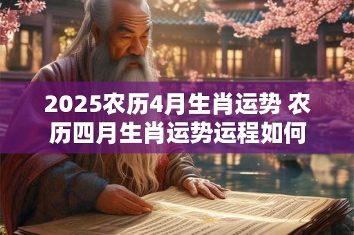 2025农历4月生肖运势 农历四月生肖运势运程如何