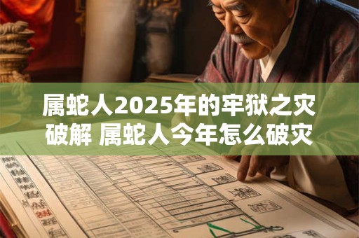 属蛇人2025年的牢狱之灾破解 属蛇人今年怎么破灾