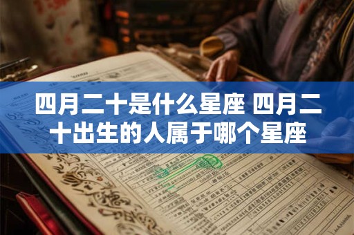 四月二十是什么星座 四月二十出生的人属于哪个星座