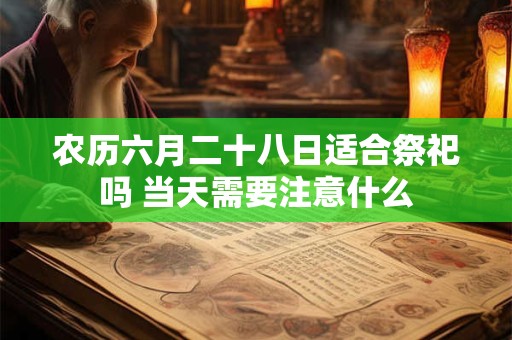 农历六月二十八日适合祭祀吗 当天需要注意什么