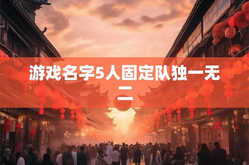 游戏名字5人固定队独一无二