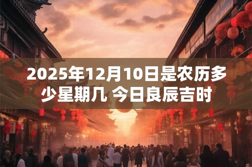 2025年12月10日是农历多少星期几 今日良辰吉时