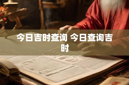 今日吉时查询 今日查询吉时