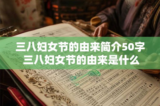 三八妇女节的由来简介50字 三八妇女节的由来是什么