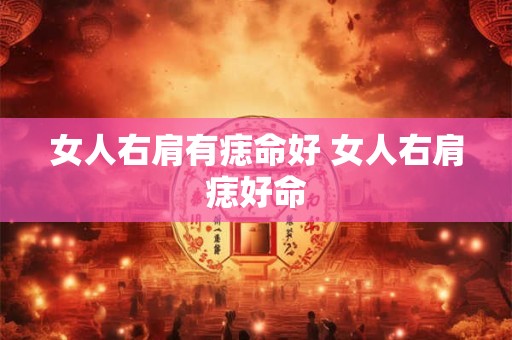 女人右肩有痣命好 女人右肩痣好命