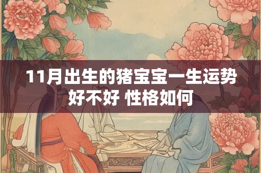 11月出生的猪宝宝一生运势好不好 性格如何