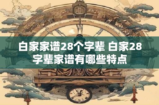 白家家谱28个字辈 白家28字辈家谱有哪些特点