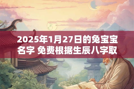 2025年1月27日的兔宝宝名字 免费根据生辰八字取名