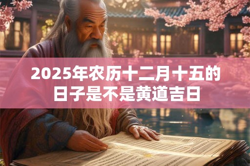 2025年农历十二月十五的日子是不是黄道吉日