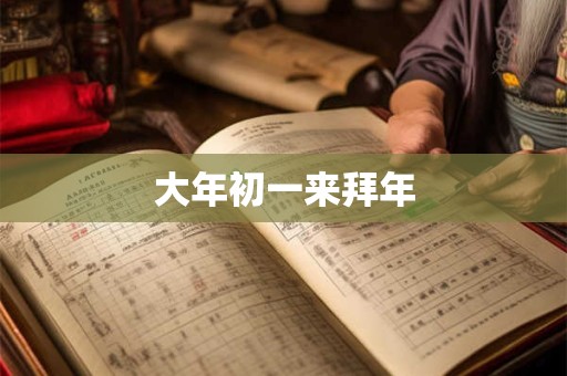 大年初一来拜年