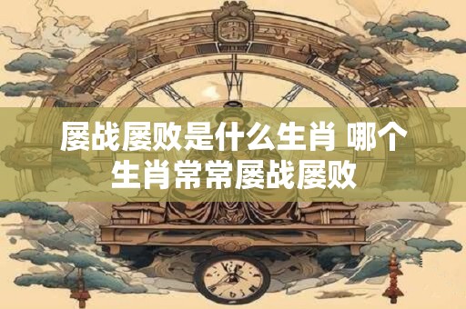屡战屡败是什么生肖 哪个生肖常常屡战屡败